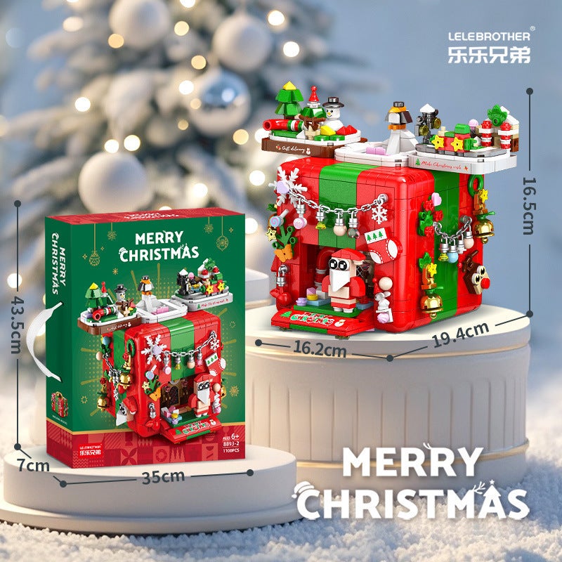 Compatible With Lego Music Box Christmas Tree Building Blocks Small Particles Assembled Educational Toys For Girls And Boys 6-12 Years Old Children - Image 1